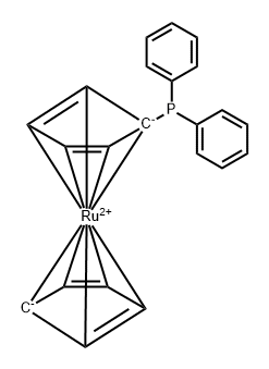 Ruthenocene, (diphenylphosphino)- Structure