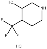 3-Piperidinol, 4-(trifluoromethyl)-, hydrochloride (1:1) Structure