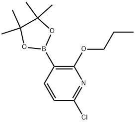 6-Chloro-2-propoxy-3-(4,4,5,5-tetramethyl-1,3,2-dioxaborolan-2-yl)pyridine Structure