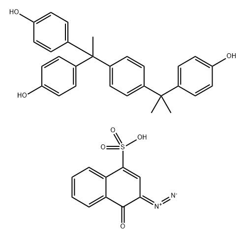 1-Naphthalenesulfonic acid, 3-diazo-3,4-dihydro-4-oxo-, ester with 4,4'-[1-[4-[1-(4-hydroxyphenyl)-1- methylethyl]phenyl]ethylidene]bis[phenol] Structure