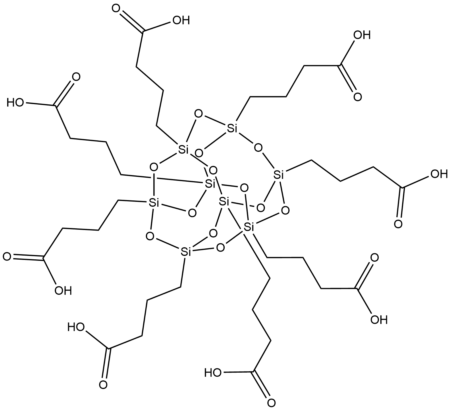 Pentacyclo[9.5.1.13,9.15,15.17,13]octasiloxane-1,3,5,7,9,11,13,15-octabutaoic acid Structure