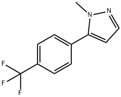 1-Methyl-5-(4-(trifluoromethyl)phenyl)-1H-pyrazole 구조식 이미지
