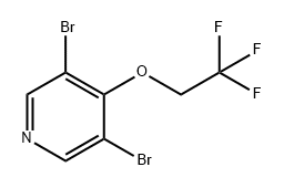 3,5-Dibromo-4-(2,2,2-trifluoroethoxy)pyridine Structure