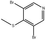 3,5-dibromo-4-(methylthio)pyridine Structure