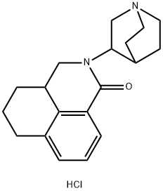 2-(1-azabicyclo[2.2.2]octan-3-yl)-3a,4,5,6-tetrahydro-3H-benzo[de]isoquinolin-1-one hydron chloride Structure
