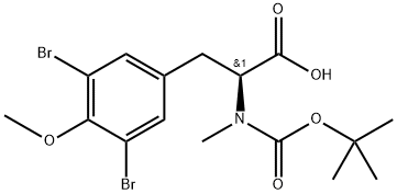 (S)-2-((N-tert-butoxycarbonyl)(methyl)amino)-3-(3,5-dibromo-4-methoxyphenyl)propanoic acid Structure