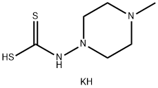 Carbamodithioic acid, N-(4-methyl-1-piperazinyl)-, potassium salt (1:1) Structure