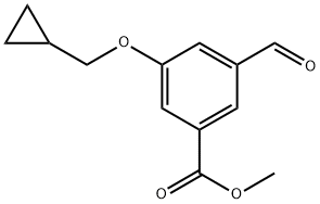 methyl 3-(cyclopropylmethoxy)-5-formylbenzoate Structure