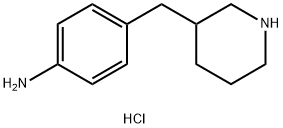 Benzenamine, 4-(3-piperidinylmethyl)-, hydrochloride (1:2) Structure