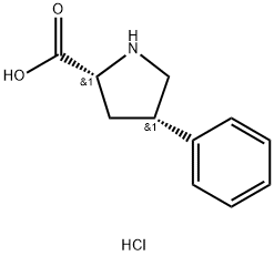 D-Proline, 4-phenyl-, hydrochloride (1:1), (4S)- 구조식 이미지