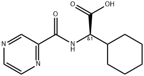 Cyclohexaneacetic acid, α-[(2-pyrazinylcarbonyl)aMino]-, (αR)- Structure