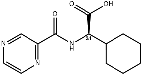 시클로헥산아세트산,α-[(2-피라지닐카르보닐)aMino]-,(αR)- 구조식 이미지