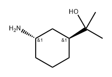 Cyclohexanemethanol, 3-amino-α,α-dimethyl-, (1S,3S)- 구조식 이미지