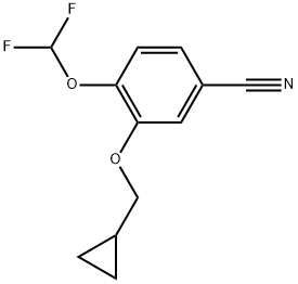 3-(Cyclopropylmethoxy)-4-(difluoromethoxy)benzonitrile Structure