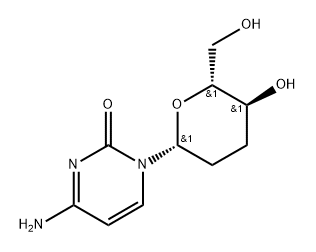 2(1H)-Pyrimidinone, 4-amino-1-(2,3-dideoxy-β-D-erythro-hexopyranosyl)- (9CI) Structure