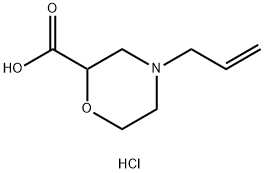 2-Morpholinecarboxylic acid, 4-(2-propen-1-yl)-, hydrochloride Structure