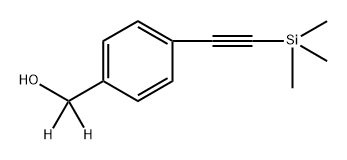 Benzenemethan-d2-ol, 4-[2-(trimethylsilyl)ethynyl]- Structure