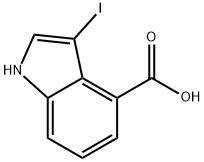 3-iodo-1H-indole-4-carboxylic acid Structure