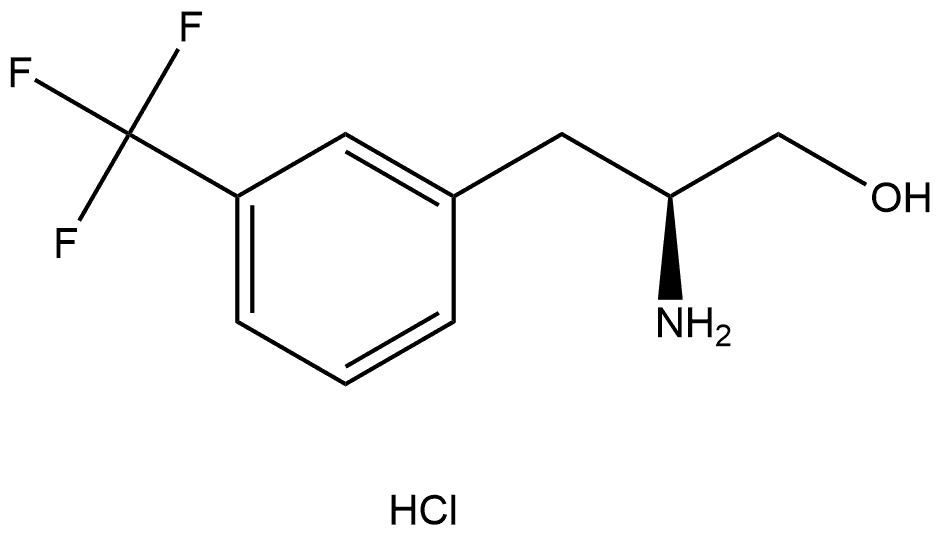 (S)-2-amino-3-(3-(trifluoromethyl)phenyl)propan-1-ol hydrochloride Structure