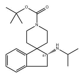 tert-butyl (R)-2-(isopropylamino)-2,3-dihydrospiro[indene-1,4'-piperidine]-1'-carboxylate 구조식 이미지