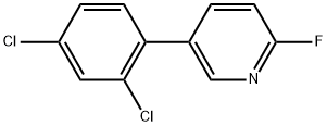 5-(2,4-Dichlorophenyl)-2-fluoropyridine Structure