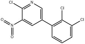 2-chloro-5-(2,3-dichlorophenyl)-3-nitropyridine Structure