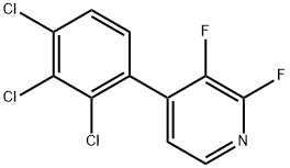 2,3-Difluoro-4-(2,3,4-trichlorophenyl)pyridine Structure