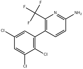 5-(2,3,5-Trichlorophenyl)-6-(trifluoromethyl)-2-pyridinamine Structure