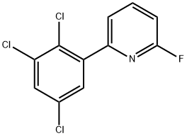 2-Fluoro-6-(2,3,5-trichlorophenyl)pyridine Structure