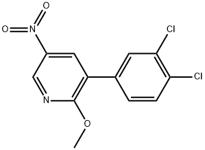 3-(3,4-dichlorophenyl)-2-methoxy-5-nitropyridine Structure