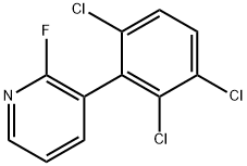 2-Fluoro-3-(2,3,6-trichlorophenyl)pyridine Structure