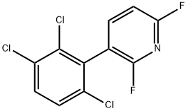 2,6-Difluoro-3-(2,3,6-trichlorophenyl)pyridine Structure