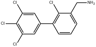 C-(2,3',4',5'-Tetrachlorobiphenyl-3-yl)-methylamine Structure