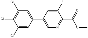 Methyl 3-fluoro-5-(3,4,5-trichlorophenyl)picolinate Structure