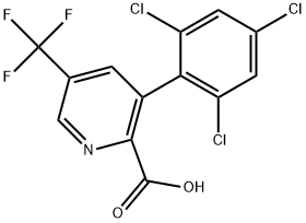 3-(2,4,6-Trichlorophenyl)-5-(trifluoromethyl)picolinic acid 구조식 이미지