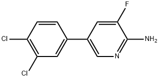 5-(3,4-Dichlorophenyl)-3-fluoro-2-pyridinamine Structure