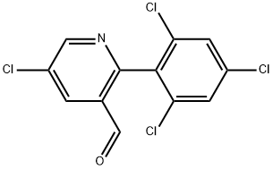 5-Chloro-2-(2,4,6-trichlorophenyl)nicotinaldehyde Structure