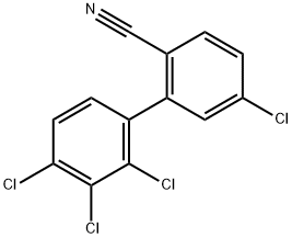 2',3',4',5-Tetrachloro[1,1'-biphenyl]-2-carbonitrile Structure