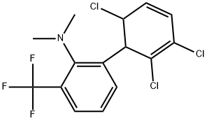 Dimethyl-[2-(2,3,6-trichlorocyclohexa-2,4-dienyl)-6-trifluoromethyl-phenyl]-amine Structure