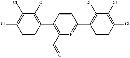 3,6-Bis(2,3,4-trichlorophenyl)picolinaldehyde Structure