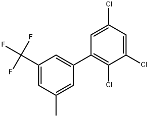 2,3,5-Trichloro-3'-methyl-5'-(trifluoromethyl)-1,1'-biphenyl Structure