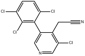 3-Chloro-5-(2,3,6-trichlorophenyl)pyridine-4-acetonitrile Structure