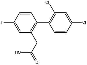 (2',4'-Dichloro-4-fluoro-biphenyl-2-yl)-acetic acid Structure