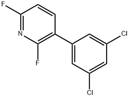 3-(3,5-Dichlorophenyl)-2,6-difluoropyridine Structure