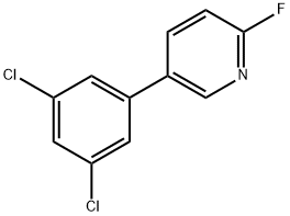 5-(3,5-Dichlorophenyl)-2-fluoropyridine Structure