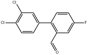 3',4'-Dichloro-4-fluoro-biphenyl-2-carboxaldehyde Structure