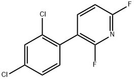 3-(2,4-Dichlorophenyl)-2,6-difluoropyridine Structure