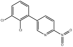 5-(2,3-dichlorophenyl)-2-nitropyridine Structure