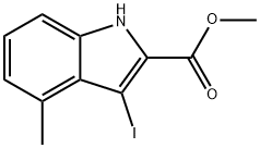 methyl 3-iodo-4-methyl-1H-indole-2-carboxylate 구조식 이미지