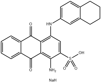 2-Anthracenesulfonic acid, 1-amino-9,10-dihydro-9,10-dioxo-4-[(5,6,7,8-tetrahydro-2-naphthalenyl)amino]-, sodium salt (1:1) 구조식 이미지